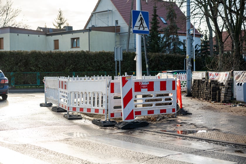 Trwa przebudowa okolic skrzyżowania ulic Maślickiej i Północnej